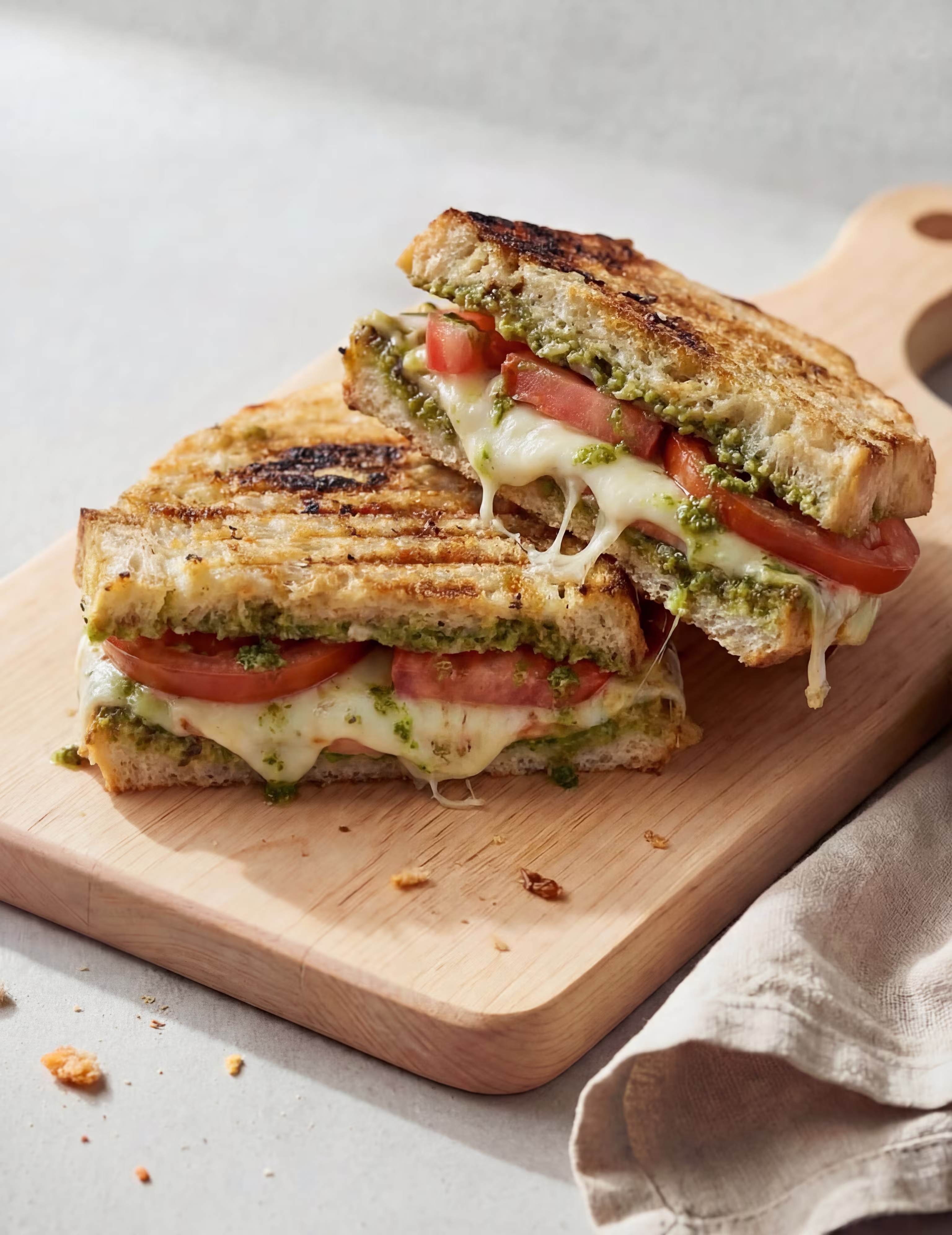 Caprese toasted panini